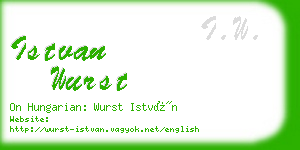 istvan wurst business card